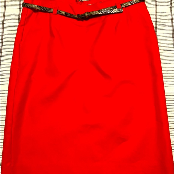 NWOT Orange red pencil skirt - Picture 1 of 4